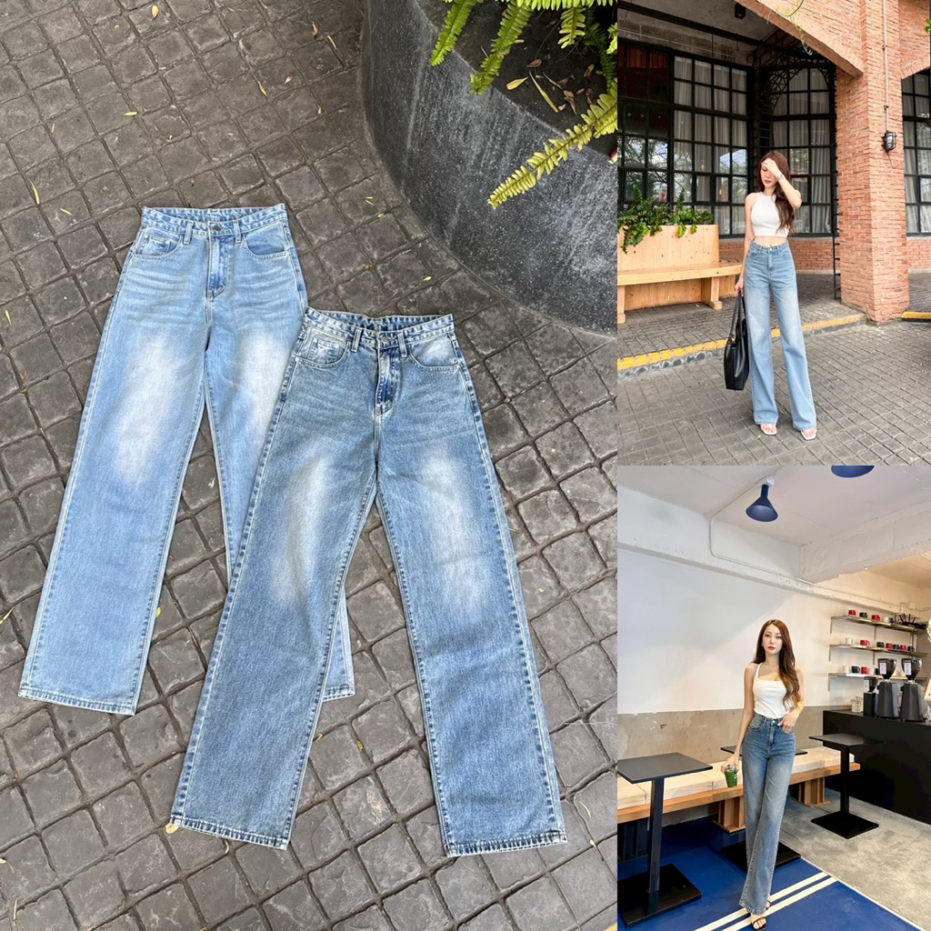 INFINITY : Nest Jeans : เนสท์ ✨✨  กางเกงยีนส์ขากระบอกกลาง