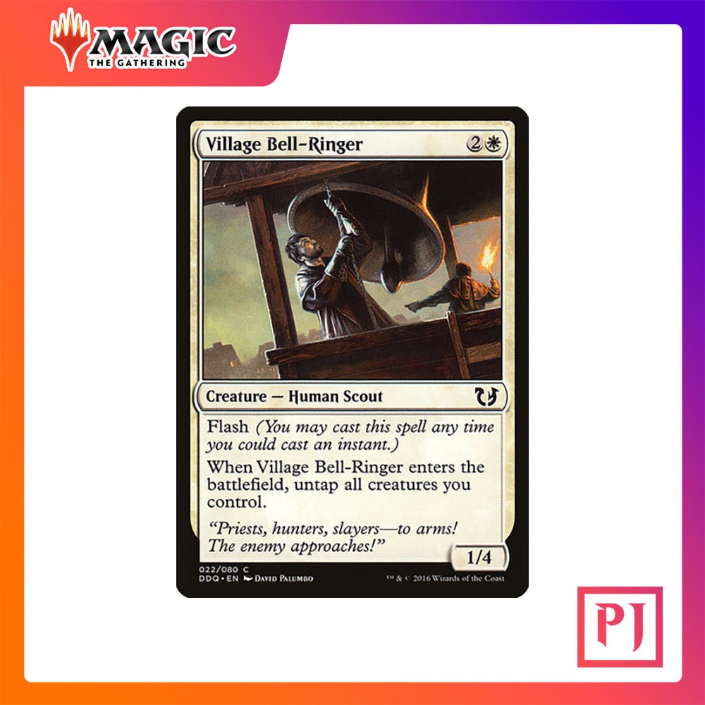 [MTG] Village Bell-Ringer [DDQ] [WHITE] [COMMON] [NORMAL] [ENG] (การ์ดเมจิค / Magic the Gathering)