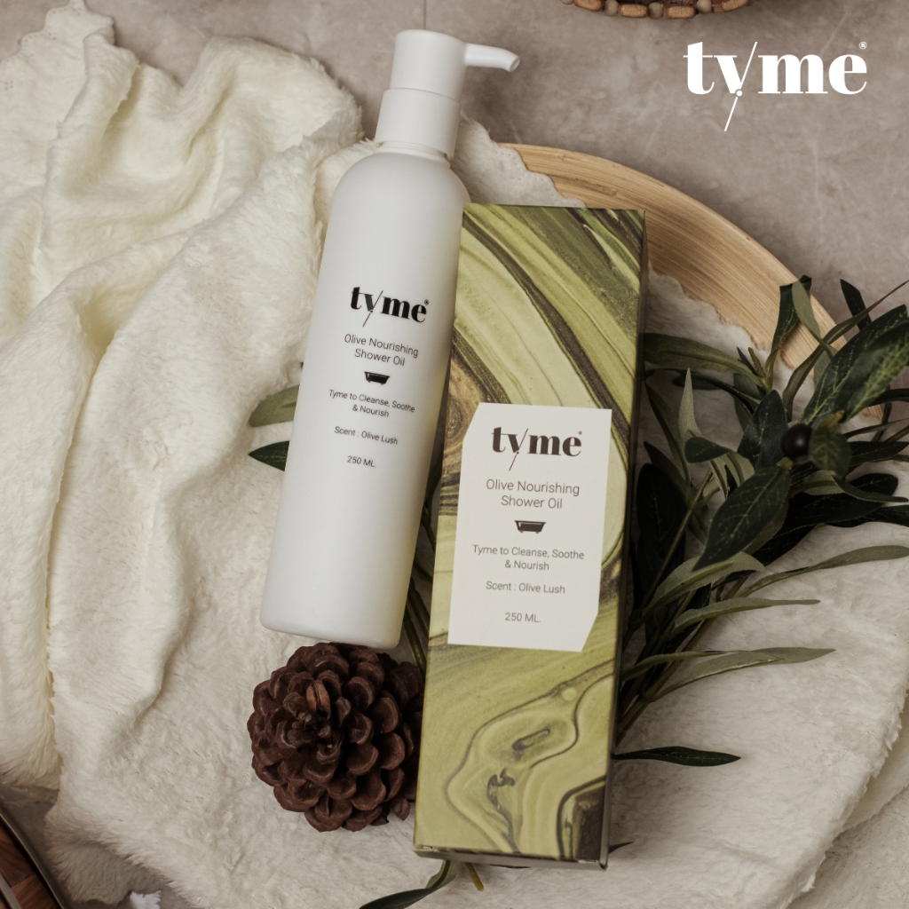 (ลดแรง!!) TYME Olive Nourishing Shower Oil ธามม์ น้ำมันอาบน้ำบำรุงผิวมะกอก 250 ml All Skin Types – โปรปัง