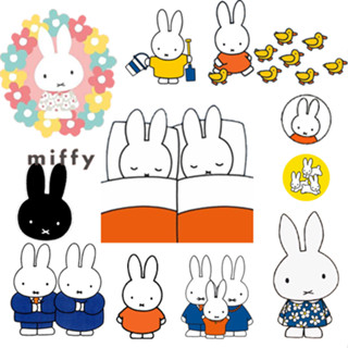 ตัวรีดการ์ตูนกระต่ายสีขาวMiffy 🐰🐰🐰สติกเกอร์รีดติดเสื้อ flex …