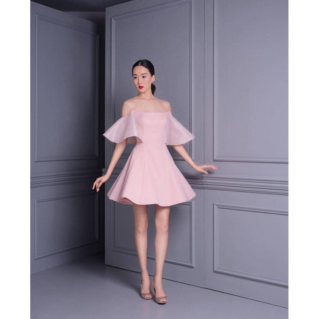 ชุดเดรส สีชมพู POEM แท้