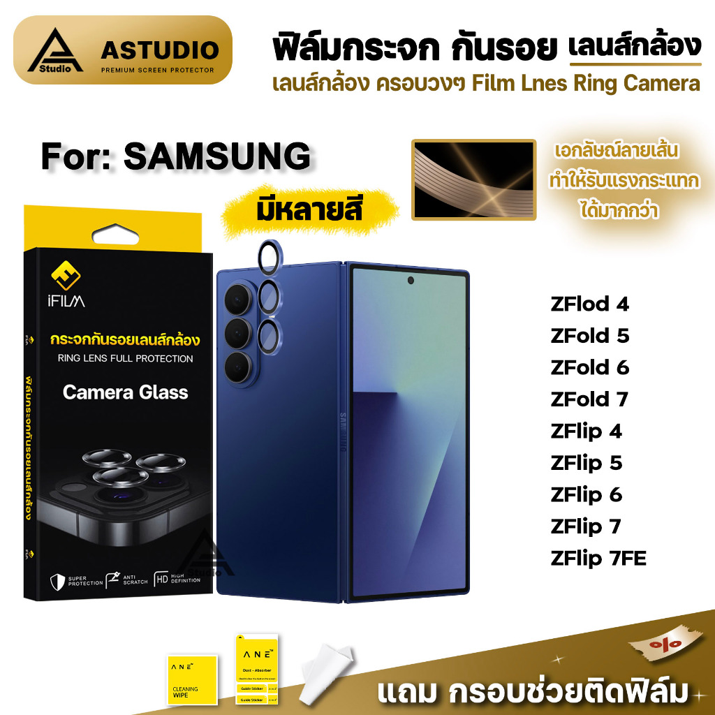 iFilm Lens Camera For Samsung ZFold7 ZFold6 ZFold5 Z Fold 4 , ZFlip7 ZFlip6 Z Flip 5 ฟิล์มกระจก เลนส