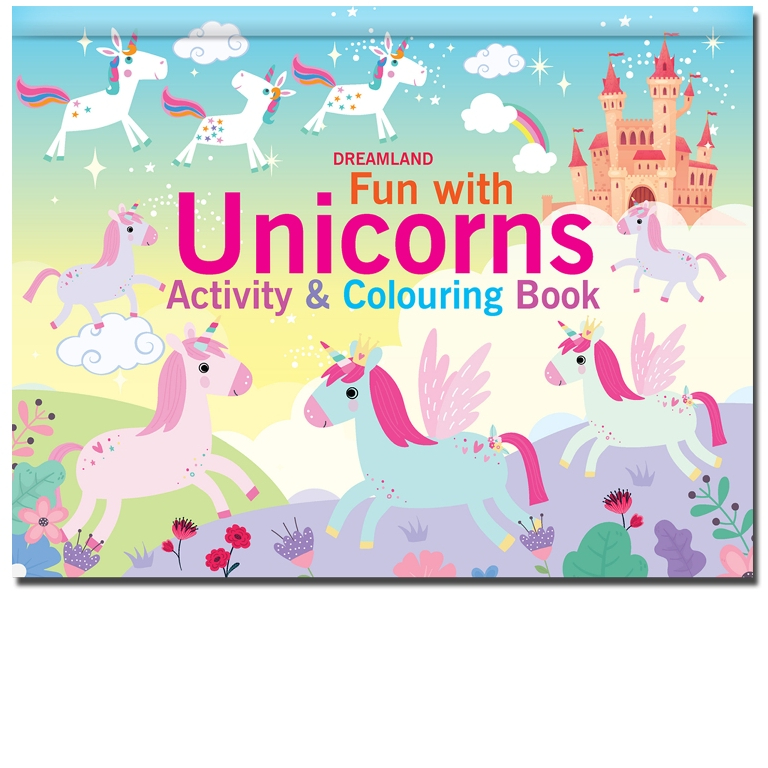 Age 3-6 Fun with Unicorns Activity & Colouring Activity book for kids สมุดกิจกรรมเด็ก ยูนิคอร์น จัดส