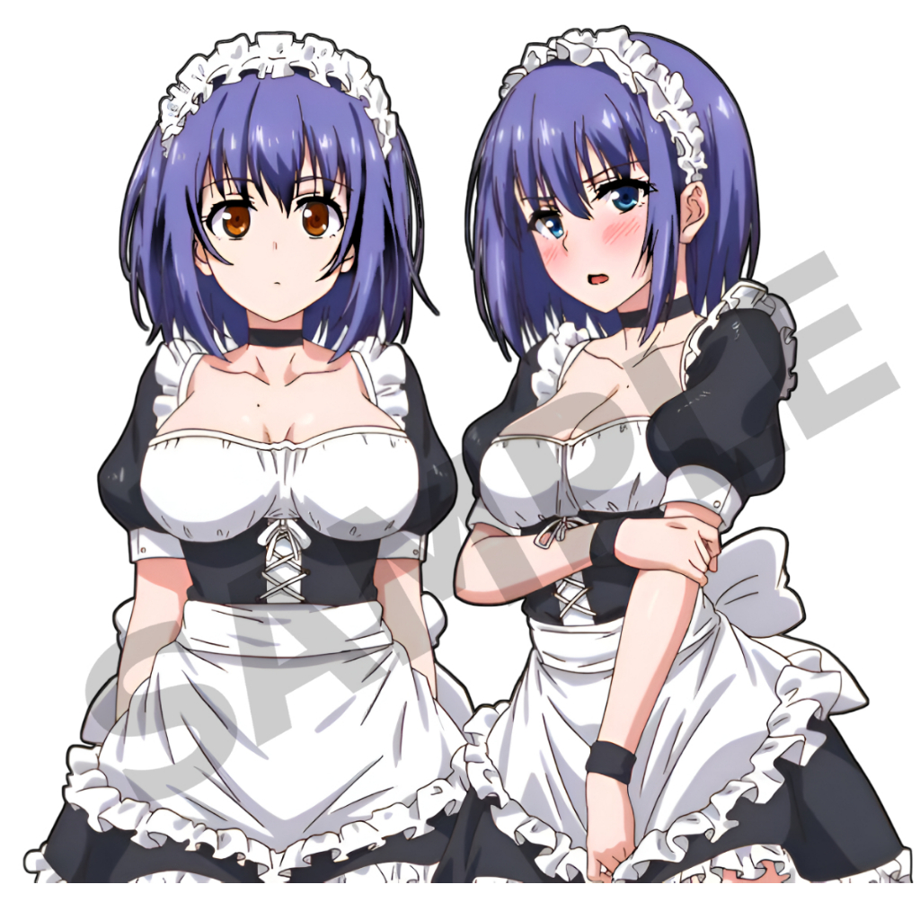 เมด อนิเมะ สติ๊กเกอร์ 2 แผ่น อนิเมะ Kaede suzu Anime Stickers