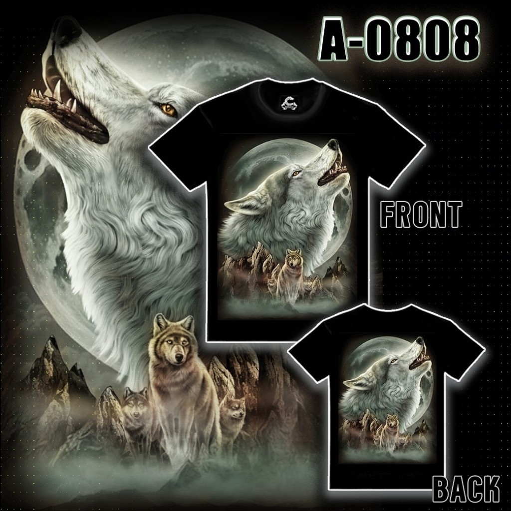 A-808 Caballo เสื้อยืดดำ ผ้าคอทตอน100%