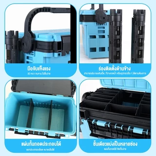 กล่องใส่เหยื่อปลอม 2ชั้น รองรับน้ำหนัก300kg กล่องใส่เหยื่อ อเนกประสงค์ แบบพกพา อเนกประสงค์ อุปกรณ์ตกปลา กล่องใส่เหยื่อปล