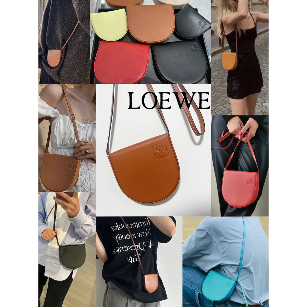 💯 กระเป๋าสะพายไหล่หนัง 【LOEWE】HEEL ใหม่เอี่ยม/ของแท้