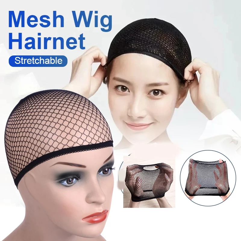 เน็ตคลุมผม เน็ตผมสำหรับวิก Wig Net ตาข่ายคลุมผม เก็บผม ถุงน่องคลุมผม เน็ตบาง สีดำ