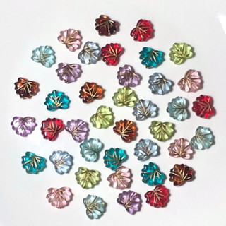 ลูกปัดใบไม้วินเทจ 25ชิ้น พร้อมส่งจากไทย