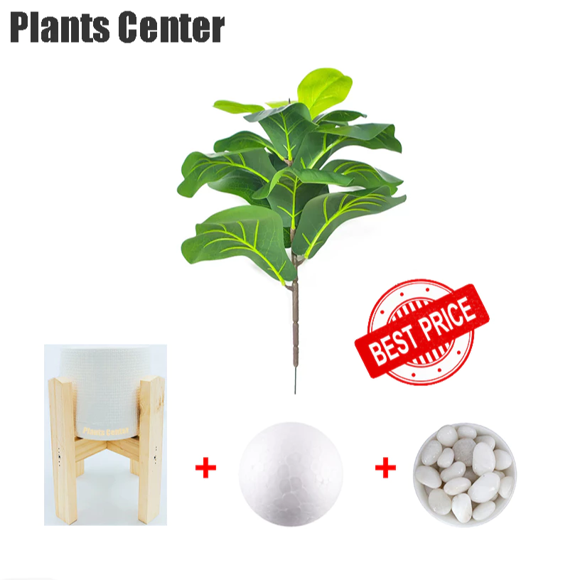 Plants Center ต้นไม้ปลอม 9ใบ สูง 45-55ซม รวมไม้ยอดนิยม ไม้มงคล ตกแต่งบ้าน แต่งสวน  P008 thumbnail 3