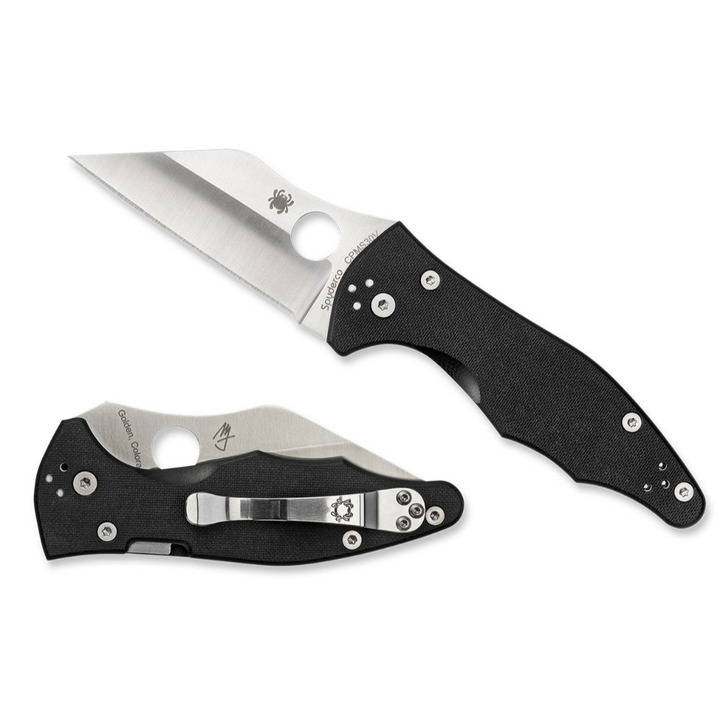 มีดพับ Spyderco Yojimbo2 Folding Knife S30V Satin Plain Blade, Black G10 Handles (C85GP2)