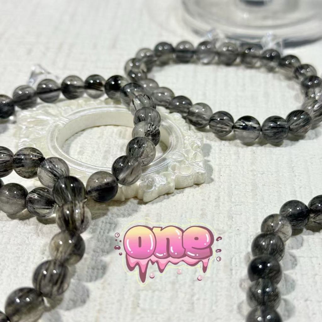 หินไหมดำ (ไหมดำ) พรีเมียม *หินธรรมชาติ 100%* ขนาด 8 มิล แก้วขนเหล็ก กำไลหินไหมดำ หินแก้วขนเหล็ก