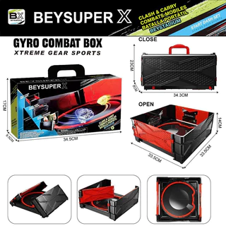 สนามเบย์เบลดแบบพับได้ BEY SUPER X ของเล่นสําหรับเด็ก Xtreme Stadium แพลตฟอร์มการแข่งขันใหม่ (33.5*14*33.5 cm)