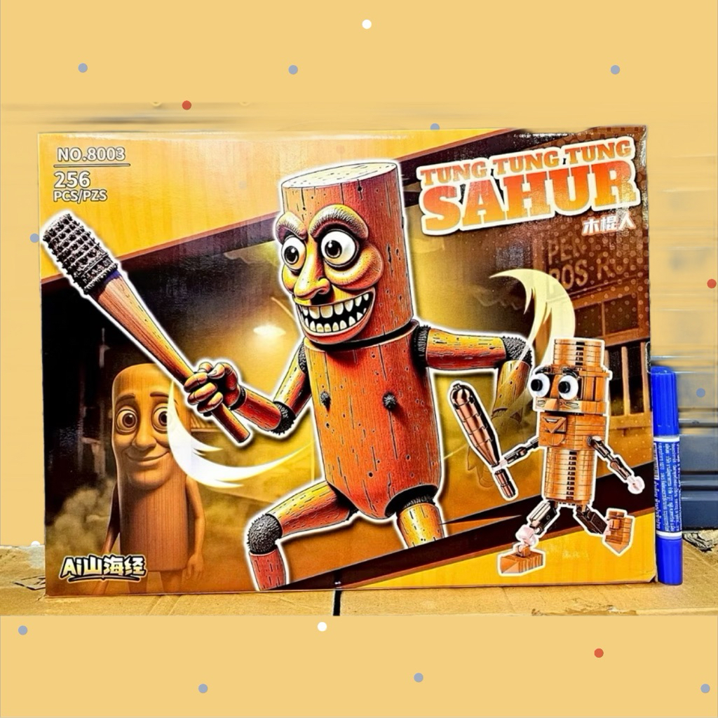 ของเล่นตัวต่อ Tung Tung Sahur ของสะสม สินค้าพร้อมส่ง