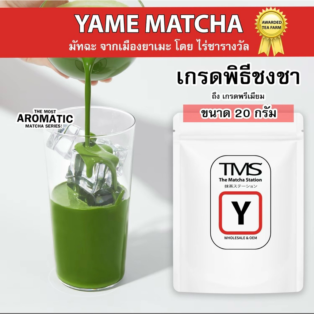 มัทฉะ TMS Y02 เกรดพิธีการ ขนาด 20 กรัม