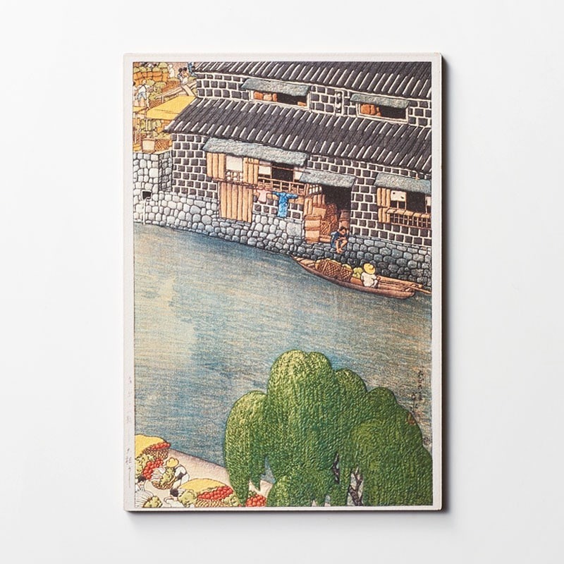 WOOD POSTCARD 3D prints: Kawase Hasui Twelve Scenes of Tokyo: Daikon Drying