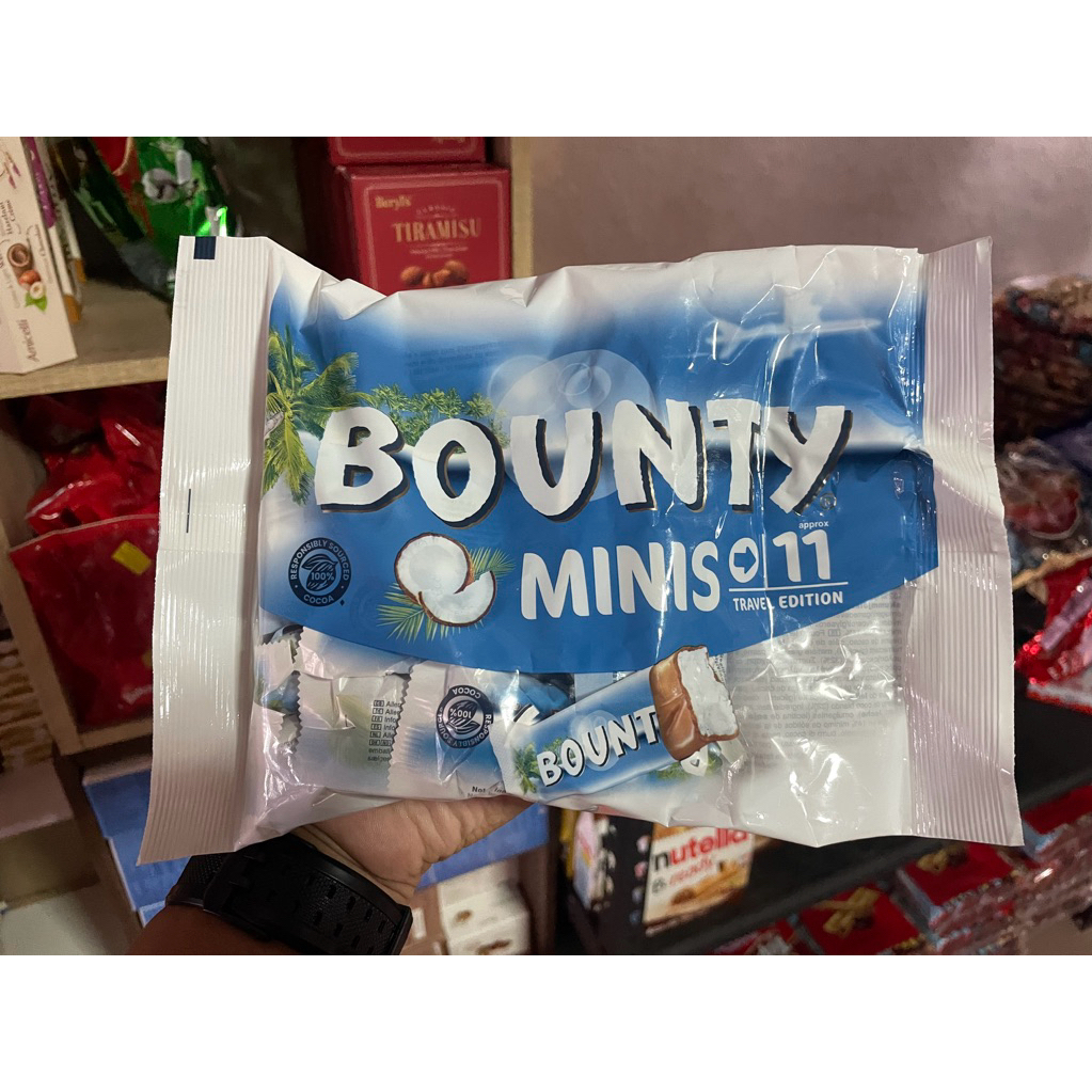 chocolate Bounty MINIS TRAVEL ช๊อคโกแลตสอดไส้ครีมมะพร้าว 1ถุง 11ชิ้น