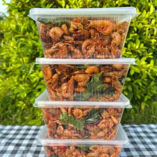 ขายดี!! 🦐 กุ้งอบกรอบสามรส สมุนไพร🦐 พร้อมทาน หวานน้อย อร่อย พร้อมส่ง!!
