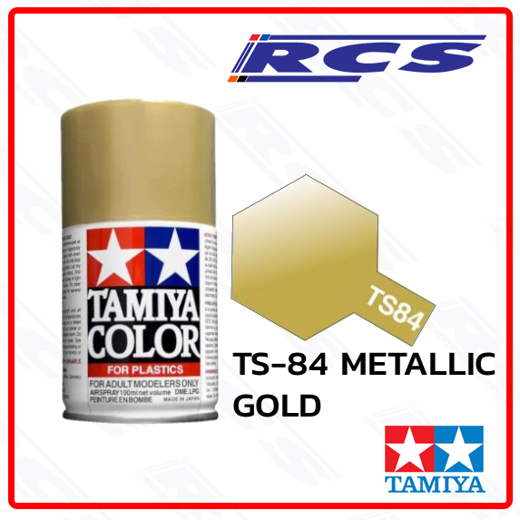 TAMIYA 85084 TS-84 METALLIC GOLD (GLOSS) สีสเปรย์ทามิย่า พ่นงานโมเดล