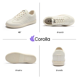 Corolla Shoes รองเท้าแฟชั่นผู้หญิง ทรงลำลอง ดูดซับแรงกระแทก ต้านเชื้อแบคทีเรีย หนังพียู กันละอองน้ำ