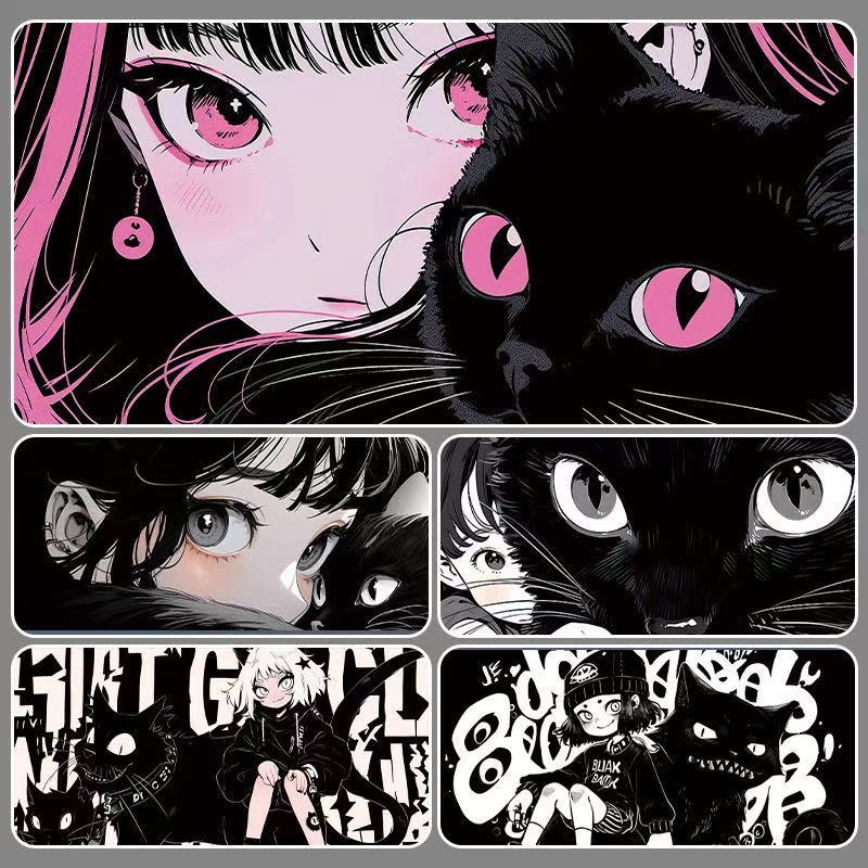 แผ่นรองเม้าส์ 80x30x3 ซม. แผ่นรองเม้าส์ลายการ์ตูน Mouse Pad แผ่นรองเมาส์ ที่รองเมาส์