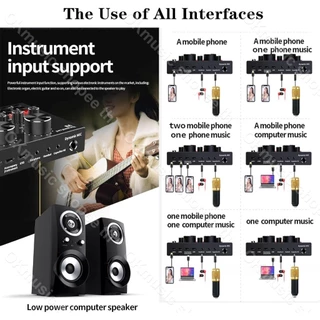 (รุ่นไหม่) V8 BT USB เสียงชุดหูฟังไมโครโฟน Webcast สดการ์ดเสียงสำหรับโทรศัพท์ มี Bluetooth Webcast Live Sound Card