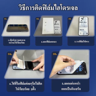 Cxshop (009) ฟิล์มไฮโดรเจลหน้าHydrogel สั่งตัดได้ทุกยี่ห้อ ทุกรุ่น แถมไม้รีด+ชุดทำความสะอาด สำหรับiphone 17PRO MAX