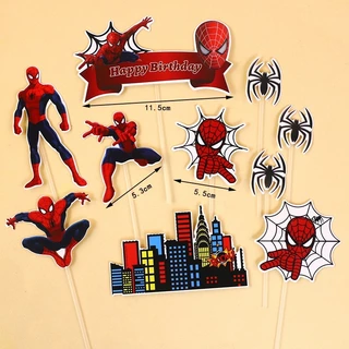 ป้ายปักเค้กสไปเดอร์แมน #3 🕷️🕷️🕷️ ป้ายปักเค้กซูเปอร์ฮีโร่ 🕷️🕷️🕷️ // 🛒สินค้าพร้อมส่งจากไทยนะคะ🛒
