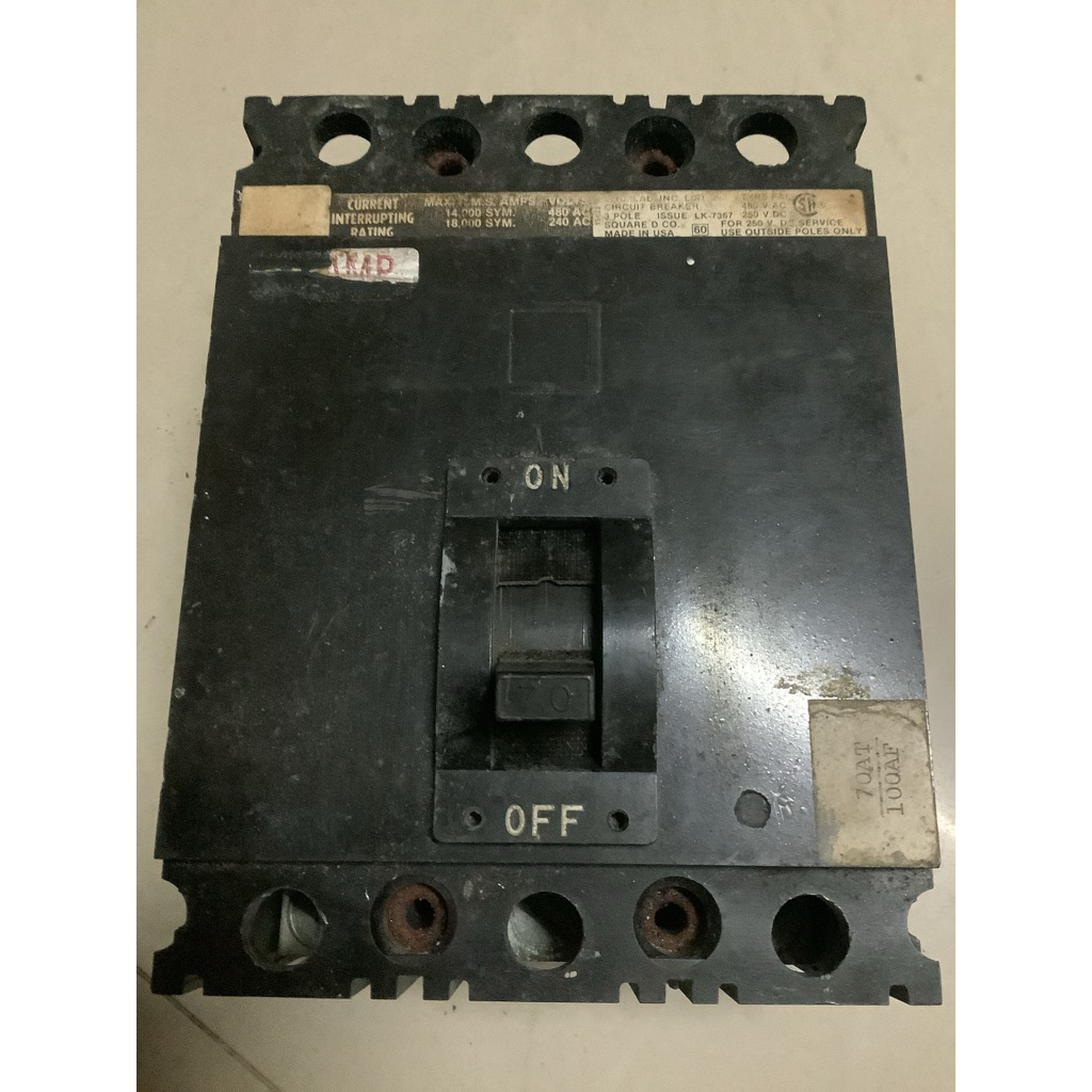 ตู้ไฟสแควร์ดี,แม็กเนติก-Magnetic,BREAKER-ABB SN125,ฟิวส์ใบมีด,เบรกเกอร์ 3เฟส เมนเบรคเกอร์-Misubishi 