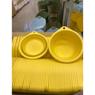 IKEA อ่างซักผ้าพับได้ กะละมังพับได้ IKEA PEPPRIG เขียว, 10ลิตร แข็งแรง ใส่น้ำได้เยอะไม่ยวบ มีช่องสำหรับแขวนจัดเก็บง่าย