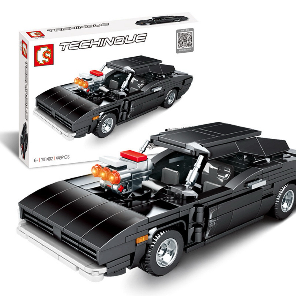 ตัวต่อรถเทคนิค sembo701402 - Dodge Charger 1970 (449 pcs)