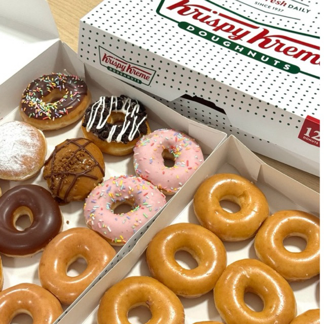 ✅รับหิ้วส่งด่วนได้✅ตจวส่งรถเย็นไม่เสีย❌ ไม่ละลาย❌โดนัทคริสปี้ครีมkrispy kreme💖🍩ส่งได้ทั่วไทย กทมส่งด่วนได้อร่อย🚛