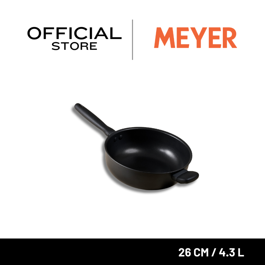 MEYER MIDNIGHT กระทะเชฟอเนกประสงค์ hard-anodize ขนาด 26 ซม./4.3 ลิตร Chef’s pan (85076-TE12)