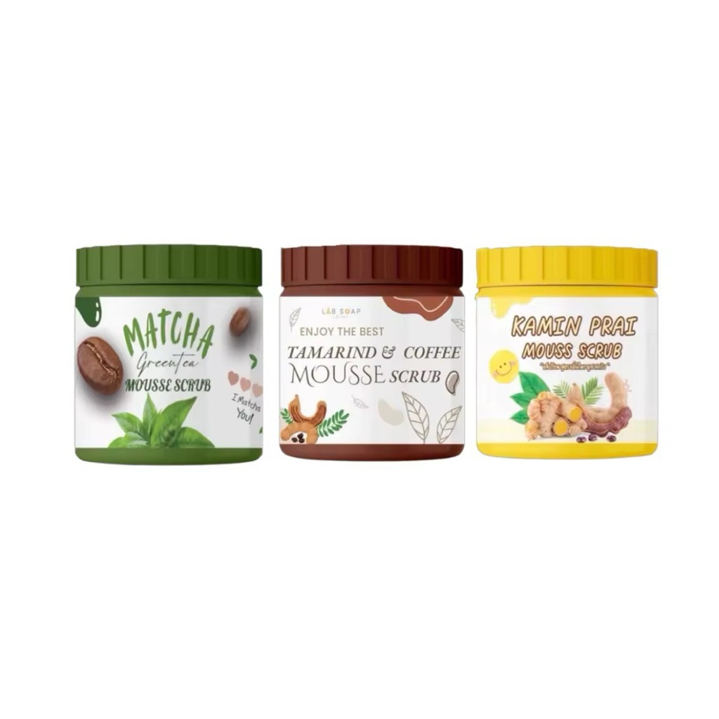 LAB SOAP สครับมะขามเนื้อมูส สครับขัดผิว ปริมาณ 650 กรัม [ 1 กระปุก ]