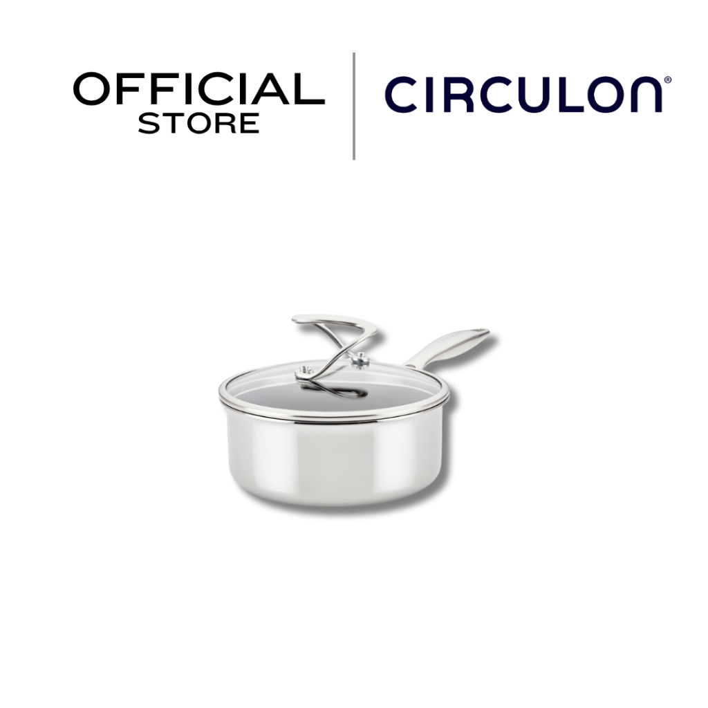 CIRCULON SteelShield C-Series หม้อด้ามจับสแตนเลสสตีล clad tri-ply ขนาด 18 ซม./1.9 L.แถมฝาแก้ว Saucepan (30014-T)