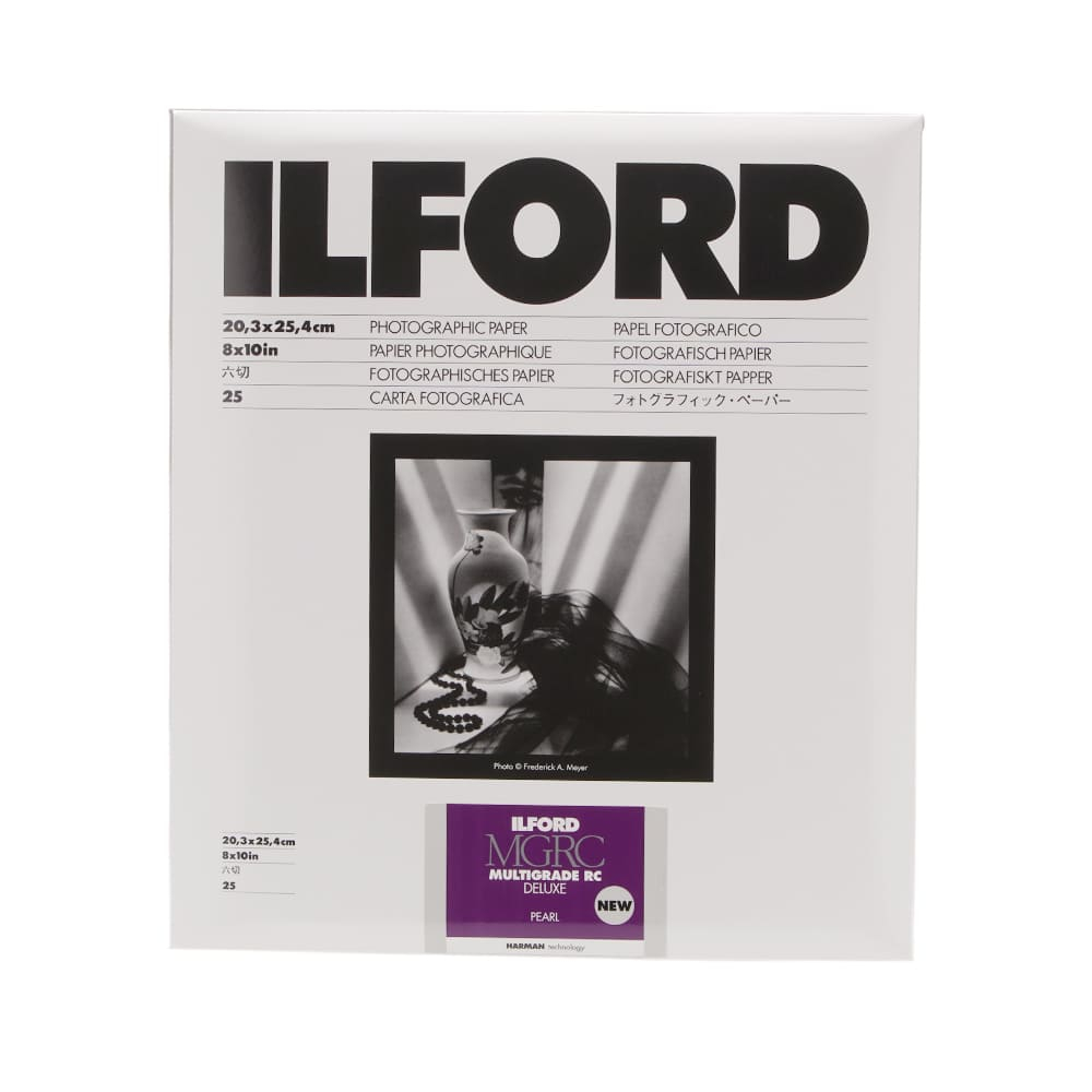 ILFORD MULTIGRADE RC DELUXE PEARL 8x10in – กระดาษอัดภาพขาวดำ 25 แผ่น