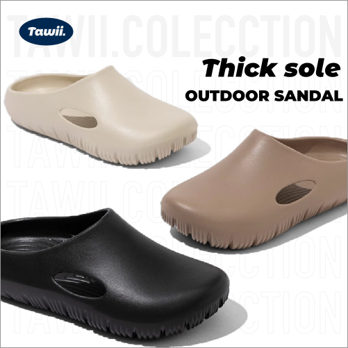 Tawii. รองเท้าแตะ รองเท้านุ่ม วัสดุ EVA รองเท้าผ่าตัดแบบปิดหัว ไม่มีกลิ่น เหมาะสำหรับทั้งชายและหญิง