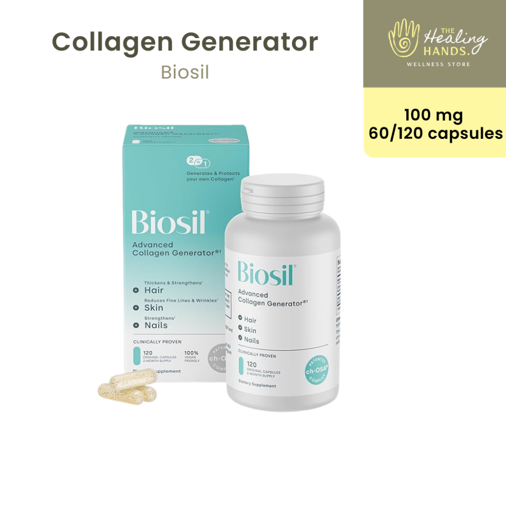 Collagen Generator with Patented ch-OSA (100 mg / 60-120 capsules) by Biosil คอลลาเจน