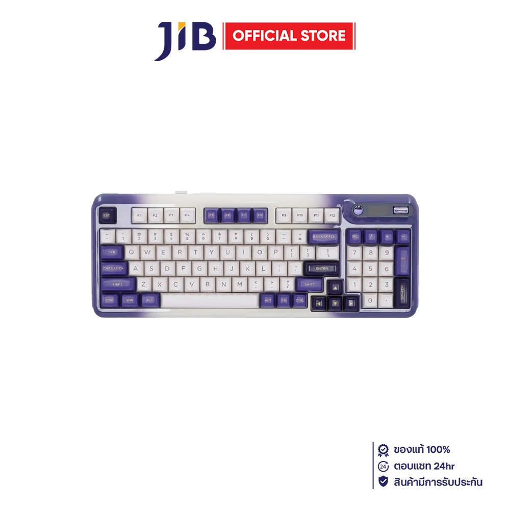WIRELESS KEYBOARD (คีย์บอร์ดไร้สาย) ROYAL KLUDGE KZZI RKZ98 LINEAR SWITCH RGB EN - BLACKBERRY MOUSSE
