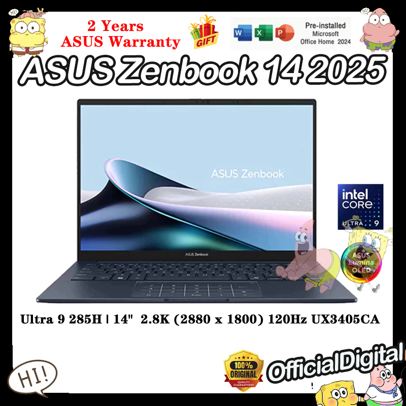 ASUS Zenbook 14 2025 UX3405CA Ultra 9 285H 14" 2.8K (2880 x 1800) 120Hz ASUS Lingyao 14 ASUS Laptop ASUS Zenbook Laptop