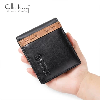 Collin Kacey A23 กระเป๋าสตางค์หนังแท้ กระเป๋าสตางค์ใบสั้น กระเป๋าสตางค์ผู้ชาย Men's wallets