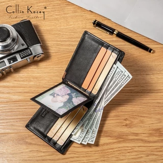 Collin Kacey A23 กระเป๋าสตางค์หนังแท้ กระเป๋าสตางค์ใบสั้น กระเป๋าสตางค์ผู้ชาย Men's wallets