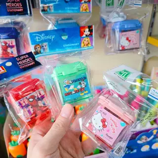กบเหลาดินสอ 2 รู ลาย Sanrio และ Disney ลิขสิทธิ์แท้ รุ่น 829 832 ลาย kitty spider-man marvel 1 อัน