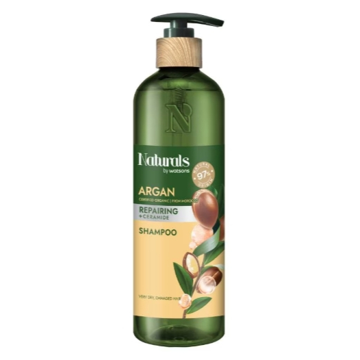 Naturals by Watsons เนเชอรัล บาย วัตสัน อาร์แกน รีแพร์ริ่ง แชมพู 490มล