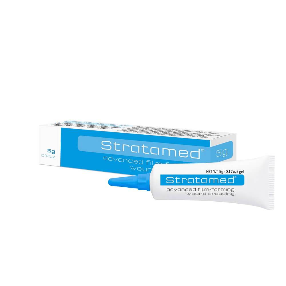 แท้ 11/2029 STRATAMED 5G. (หลอดฟ้า) สแตรทตาเมด/STRATADERM 5G (หลอดส้ม) สแตรทตาเดิร์ม ซิลิโคนเจล ลดรอยแผลเป็น