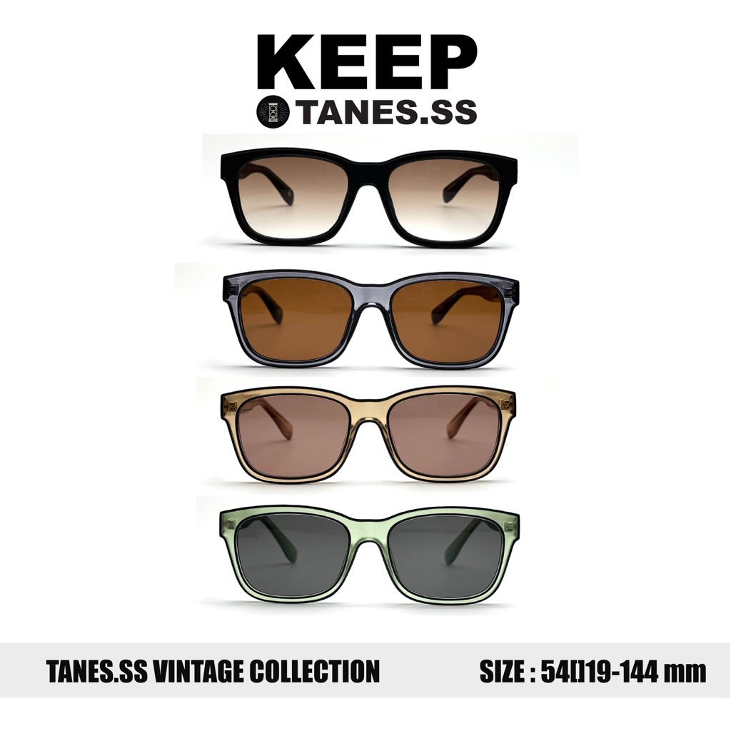 TANES.SS | KEEP [Sunglasses UV400] แว่นตากันแดด  ดีไซน์วินเทจ ทรงใหม่ เหมากะกับทุกรูปหน้า วัสดุเบา