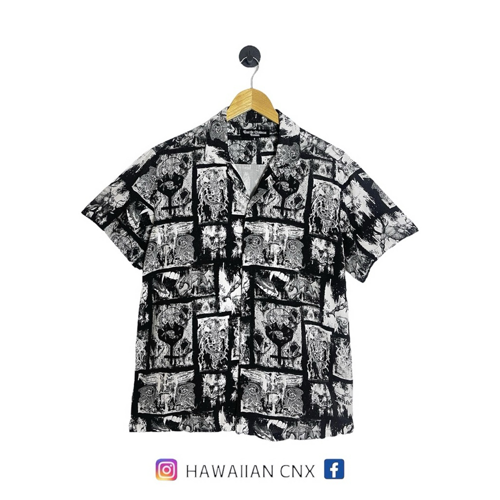 เสื้อฮาวาย Trust the Universe Premium “SATAN 👹“ / Size 43”