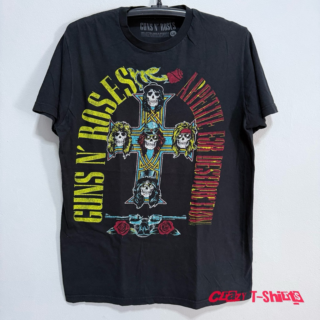 เสื้อวง Guns N’ Roses • Appetite For Destruction แท้จากกระสอบมือสอง