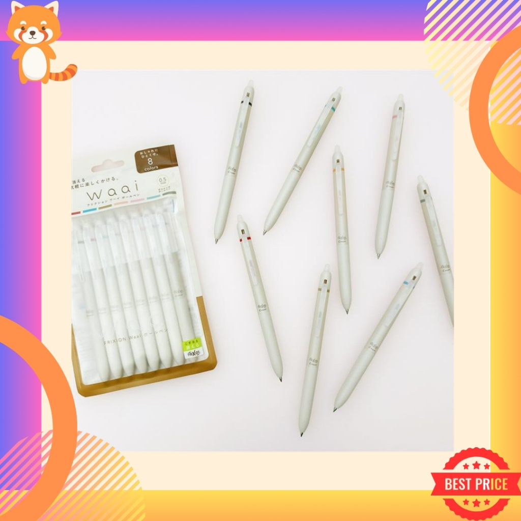 (แบบ Set) PILOT Frixion Ball Knock 0.5 และ Frixion Waai ปากกาลบได้ ของแท้ นำเข้าจากญี่ปุ่น ปากกาสี ลบได้