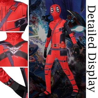 ชุดจั๊มสูทคอสเพลย์ Deadpool Superhero สําหรับเด็ก Deadpool Coslay ฮาโลวีน รุ่นสําหรับของขวัญเด็กอะนิเมะการ์ตูน
